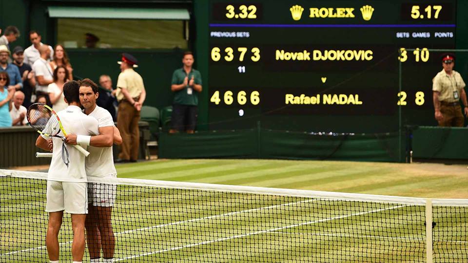 Novak Djokovic and Rafael Nadal WIMBLEDON 2018.