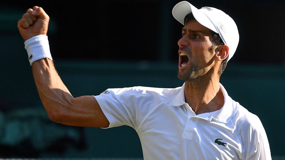 Novak Djokovic beat Kyle Edmund Wimbledon